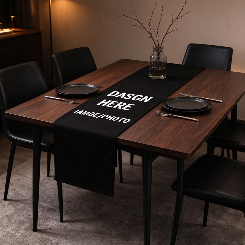 Taplak Meja Hitam/Putih untuk  - Home Textiles Usa ulasan dan harga